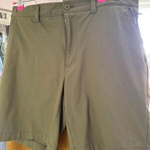 Men's Classic Green Flat Front Shorts